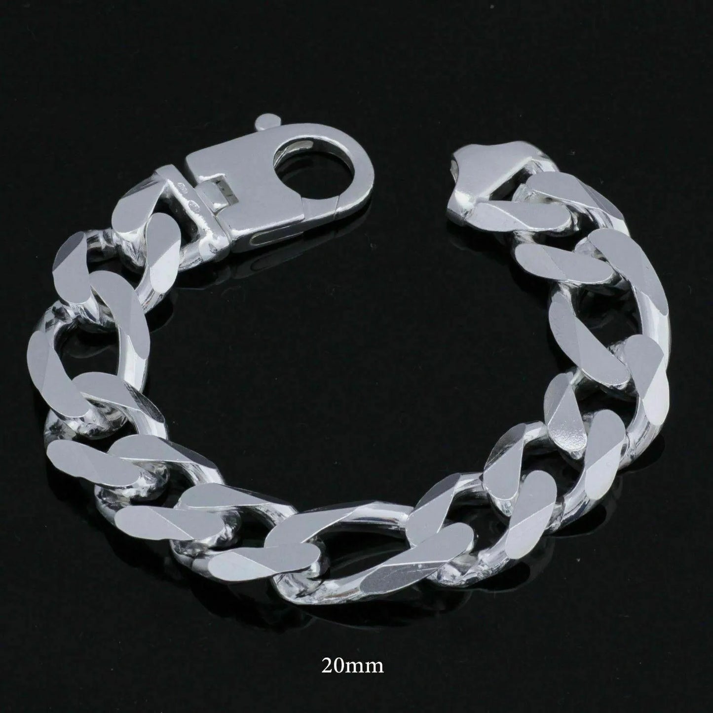 Figaroarmband 20mm 925er Silber