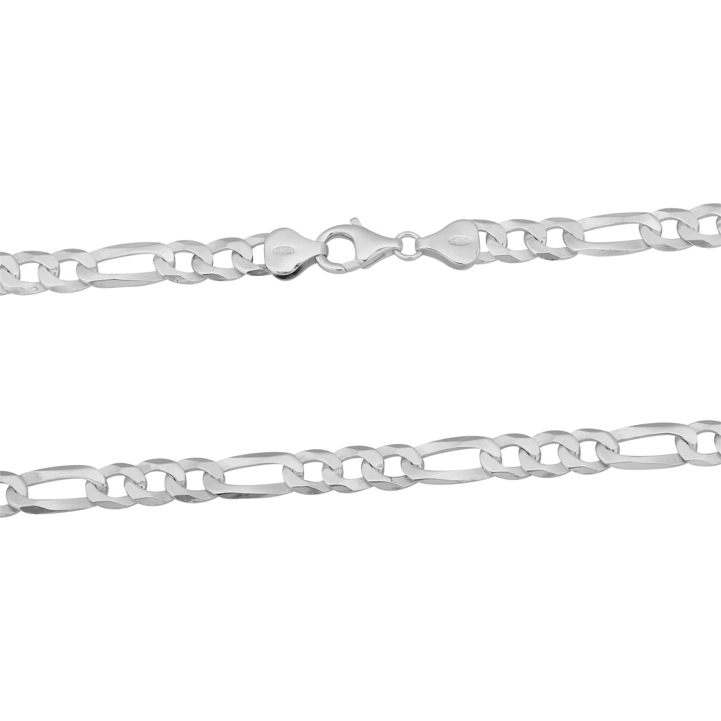 Figarokette 6,5 mm 925er Silber