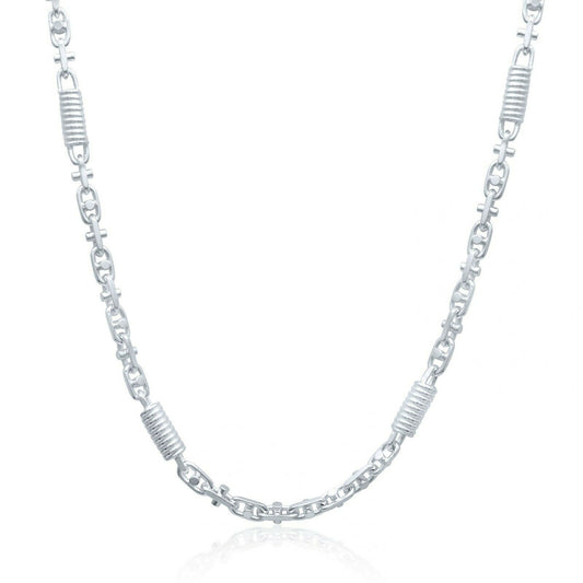 Tony Fein Monte Carlo Halskette 6 mm Massiv 925 Silber Spiralkette Spindelkette Herren Damen