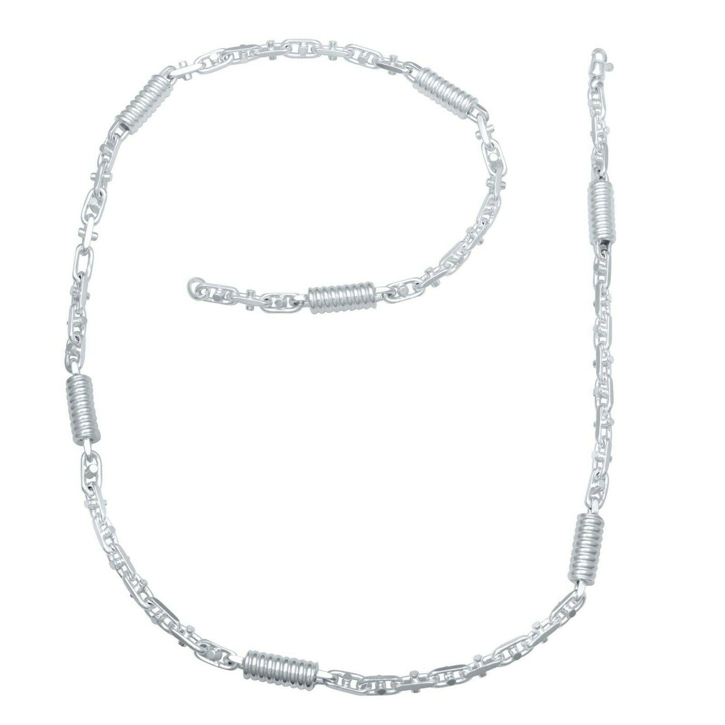 Tony Fein Monte Carlo Halskette 6 mm Massiv 925 Silber Spiralkette Spindelkette Herren Damen