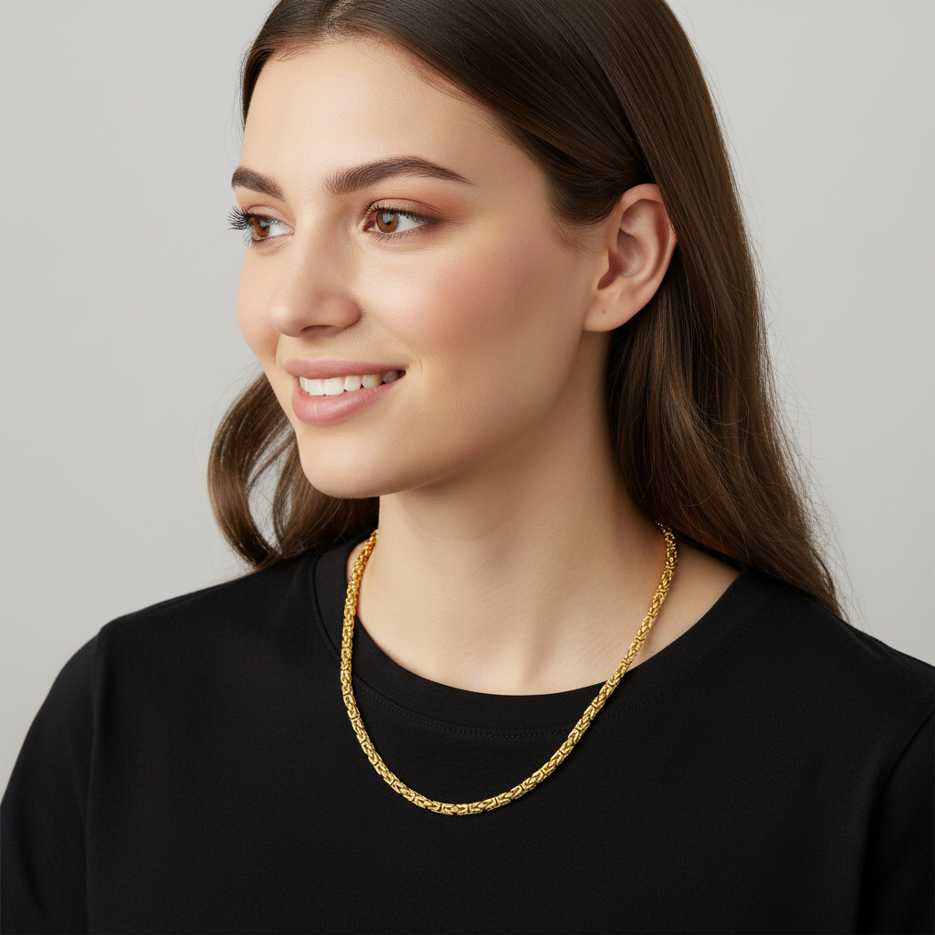 Königskette 3,8mm 585er Vergoldet