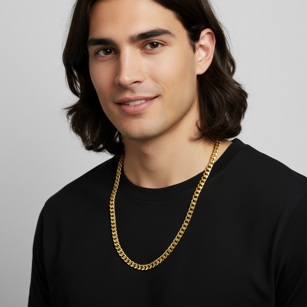 Panzerkette 4 mm 585er Vergoldet