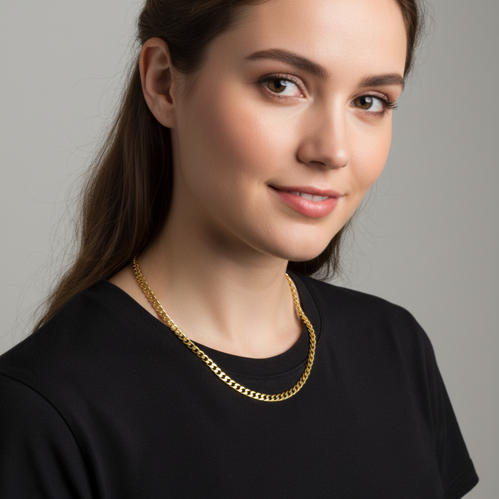 Panzerkette 3 mm 585er Vergoldet