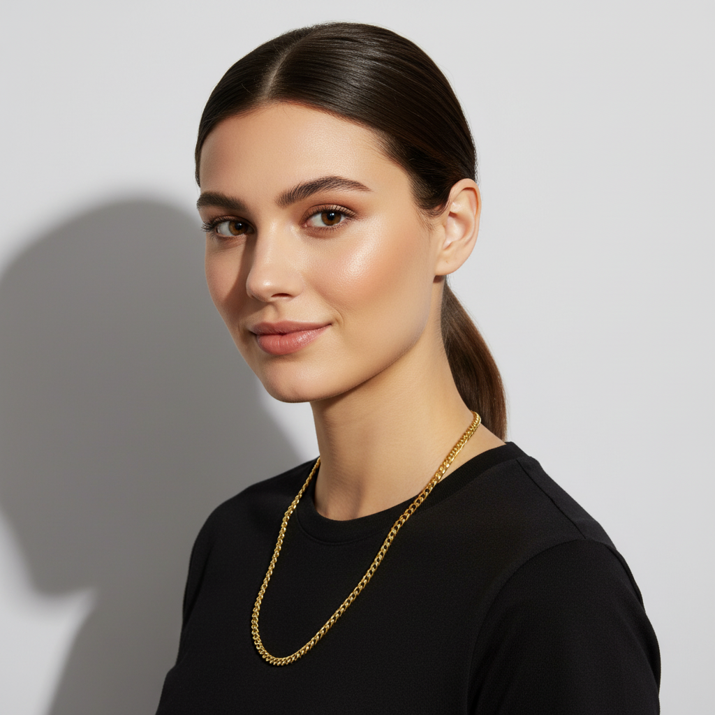 Panzerkette 3 mm 585er Vergoldet