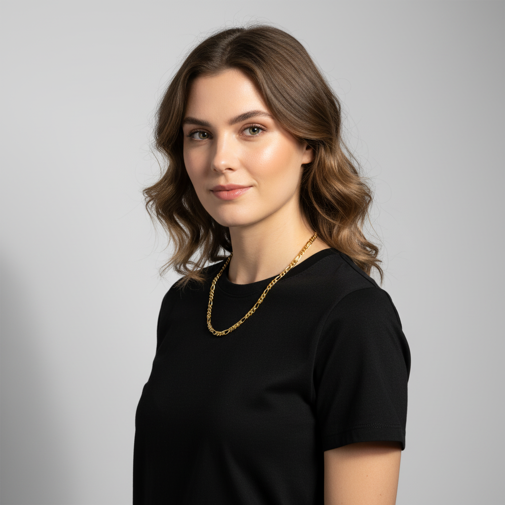 Figarokette 4,6mm 585er Vergoldet