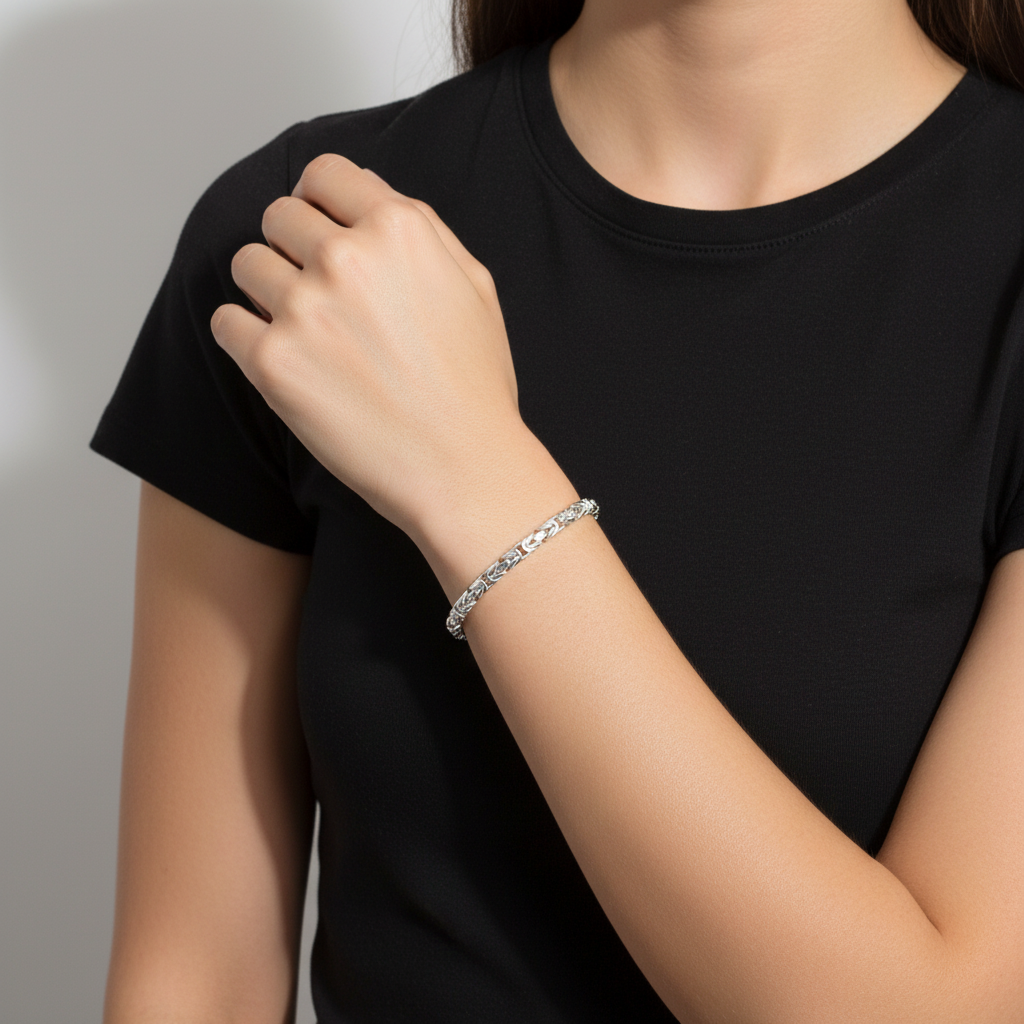 Königsarmband 3mm 925er Silber