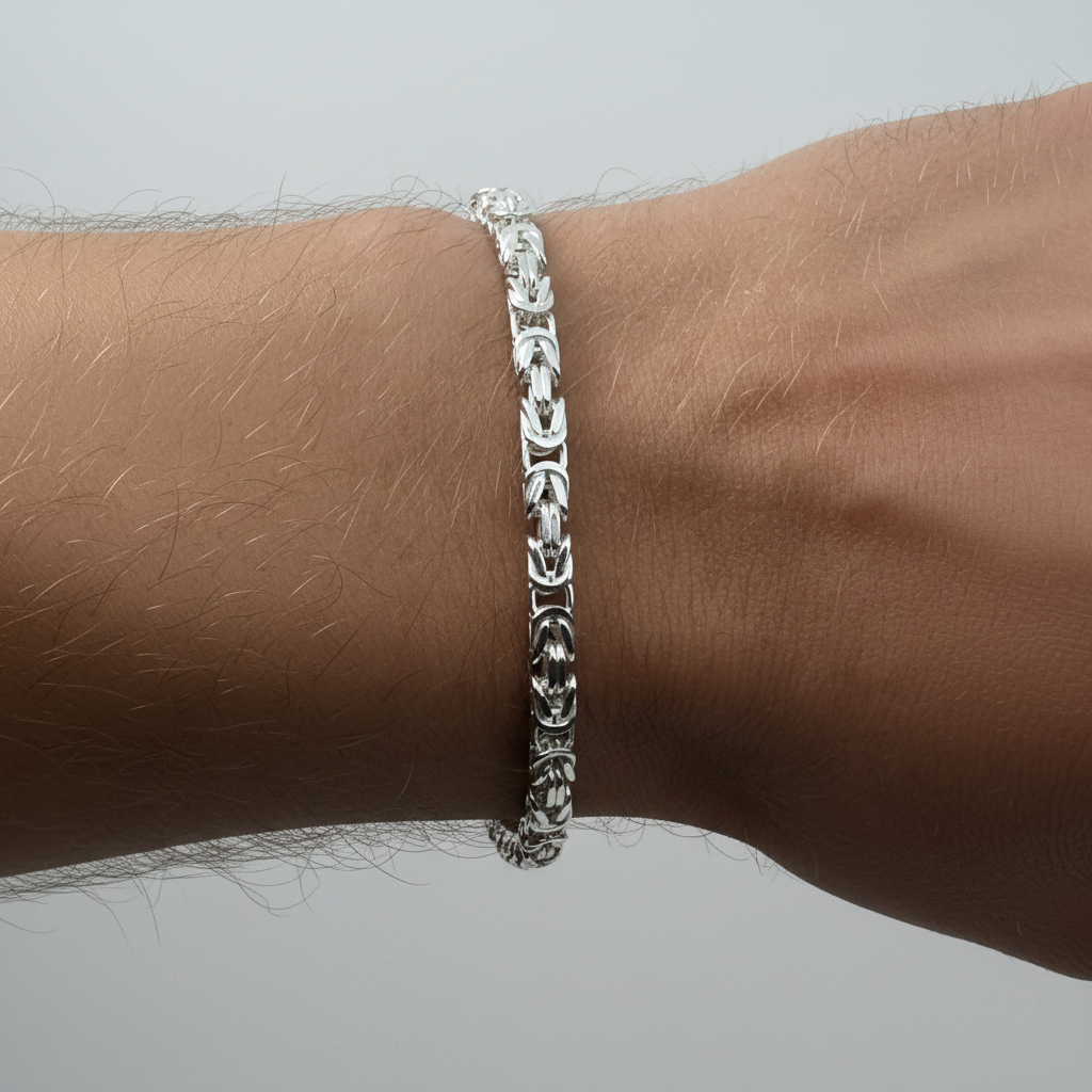 Königsarmband 3mm 925er Silber