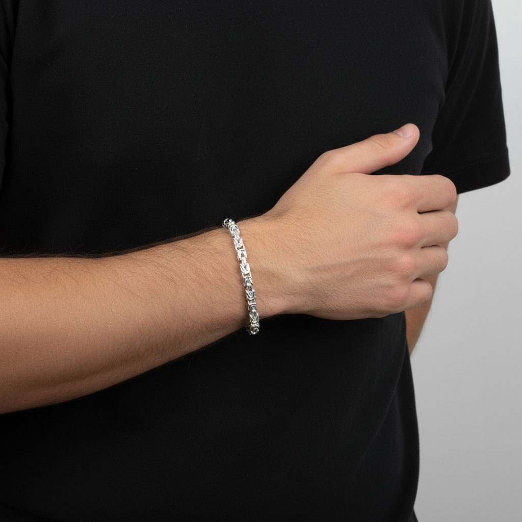 Königsarmband 3mm 925er Silber