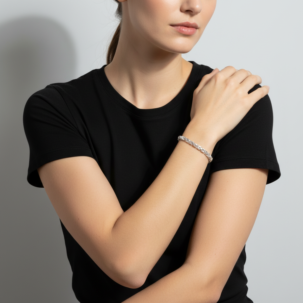 Königsarmband 3mm 925er Silber