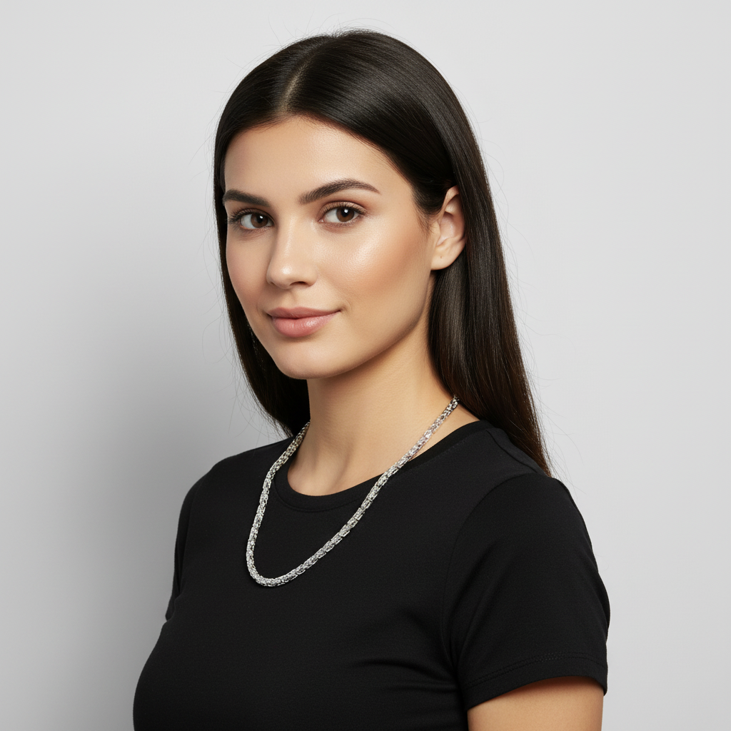 Königskette 3,8mm 925er Silber