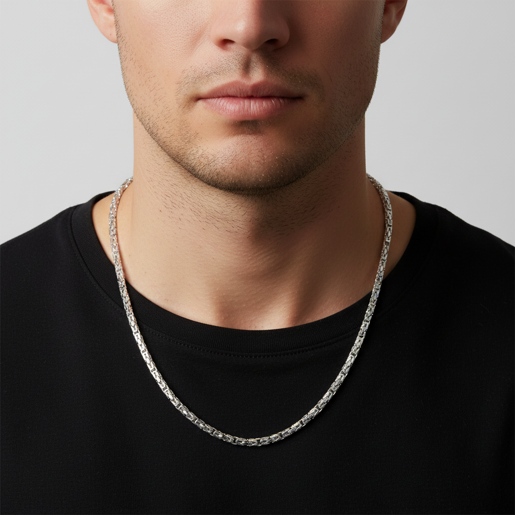 Königskette 3,8mm 925er Silber
