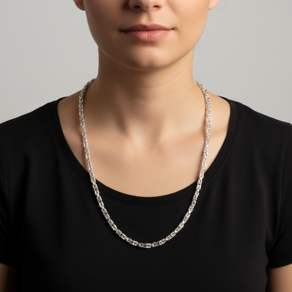 Königskette 3,8mm 925er Silber