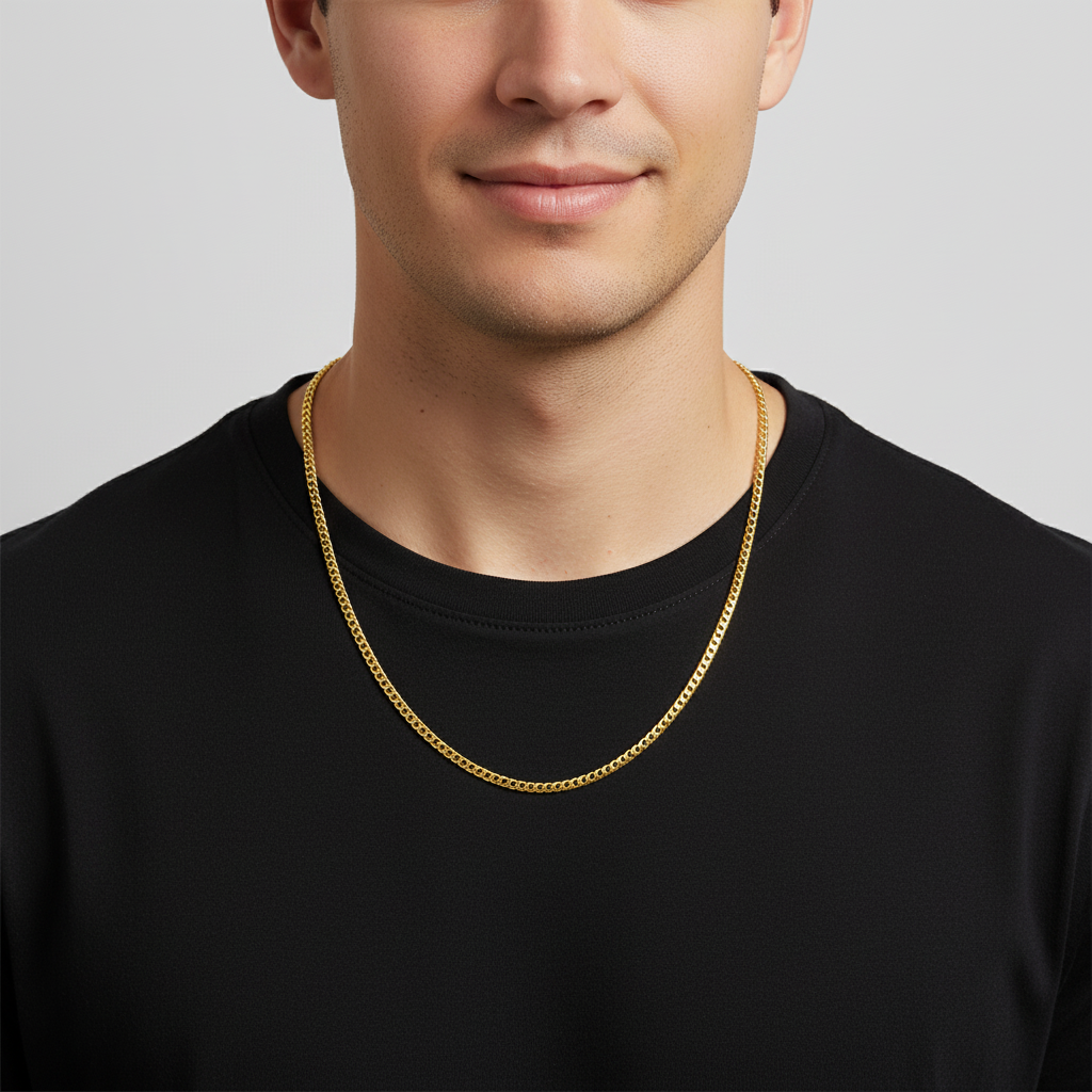 Panzerkette 2mm 585er Vergoldet