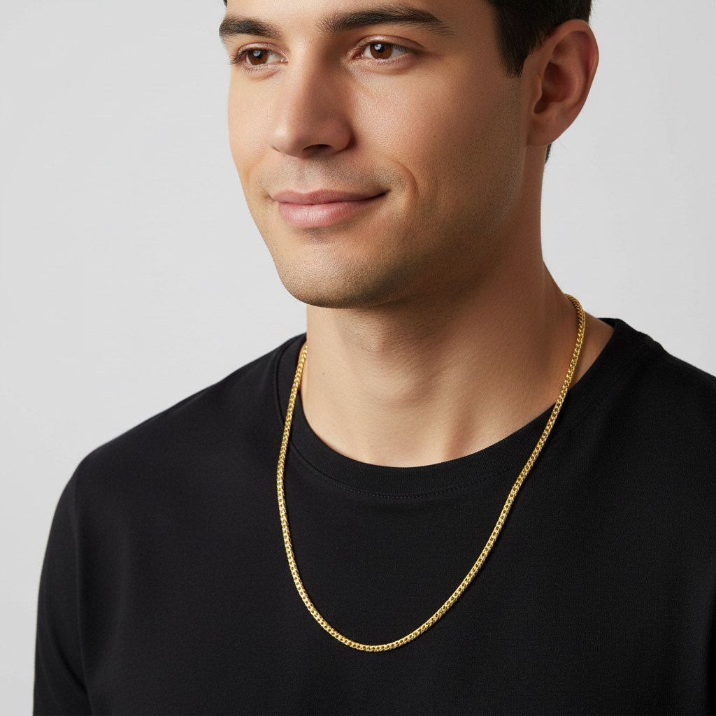 Panzerkette 2mm 585er Vergoldet