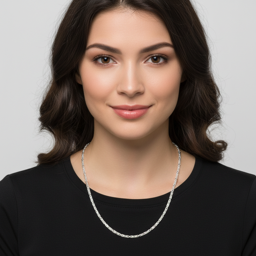 Königskette 1,8 mm 925er Sterling Silber Massiv