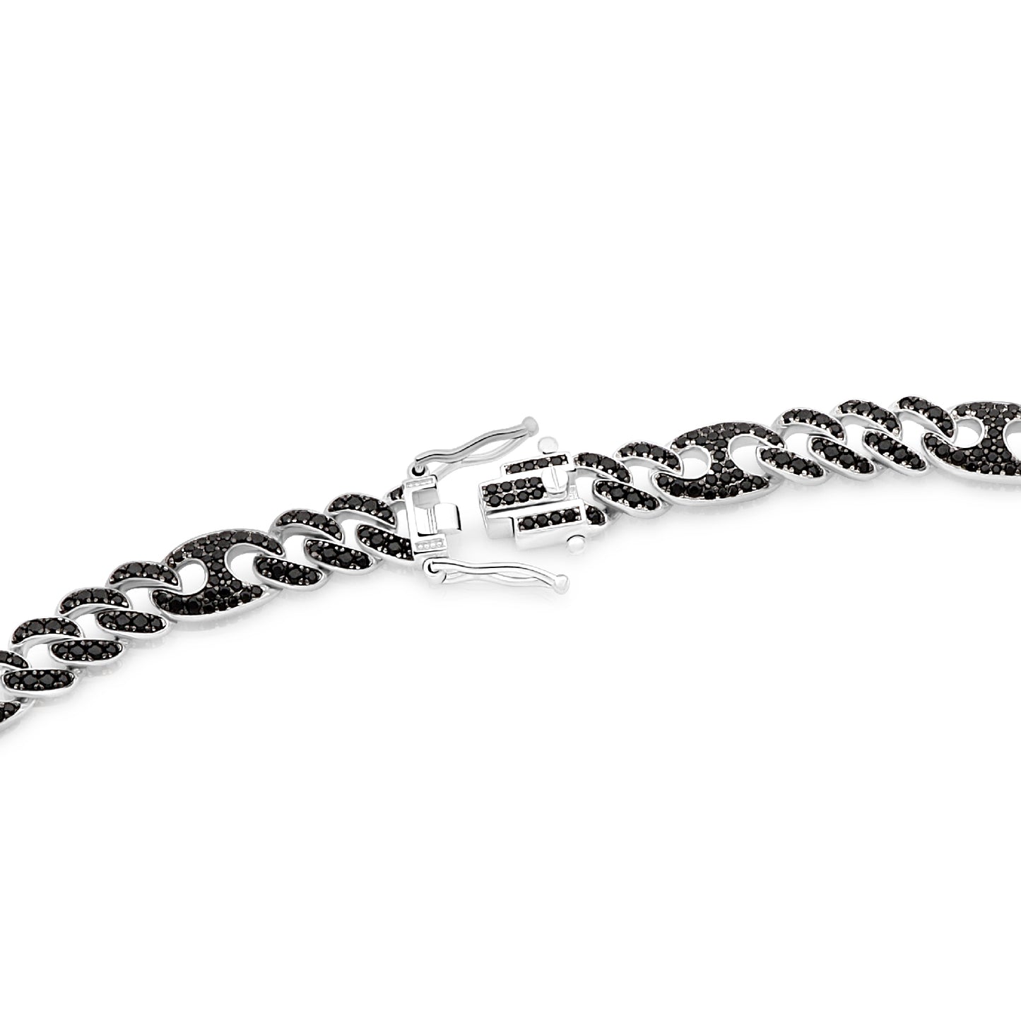 Panzerarmband Kaffebohnen 8 mm 925er Sterling Silber Massiv