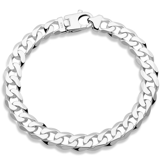 Panzerarmband 9 mm 925er Sterling Silber Massiv
