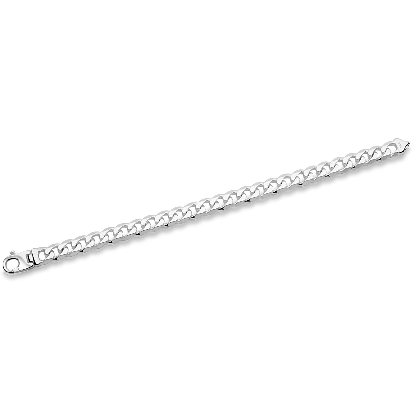 Panzerarmband 9 mm 925er Sterling Silber Massiv