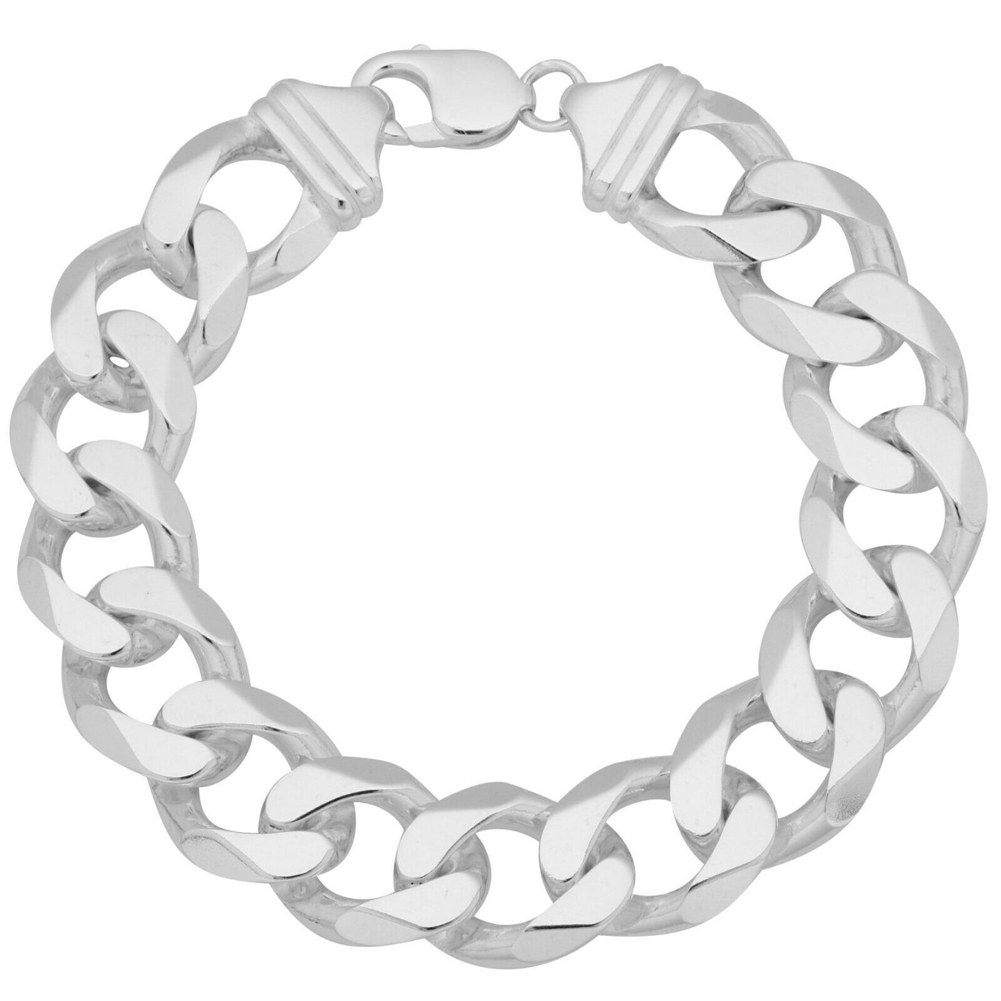 Panzerarmband 17 mm 925er Sterling Silber Massiv