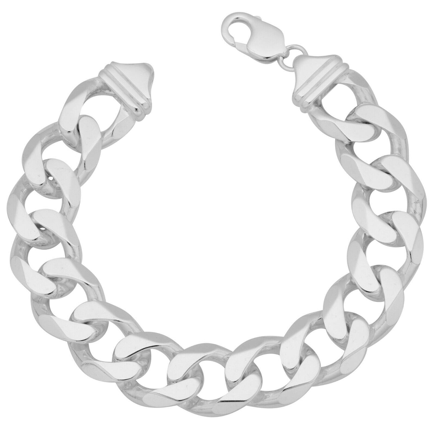 Panzerarmband 17 mm 925er Sterling Silber Massiv
