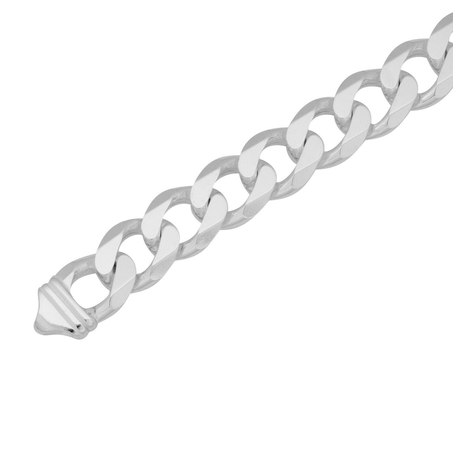 Panzerarmband 17 mm 925er Sterling Silber Massiv
