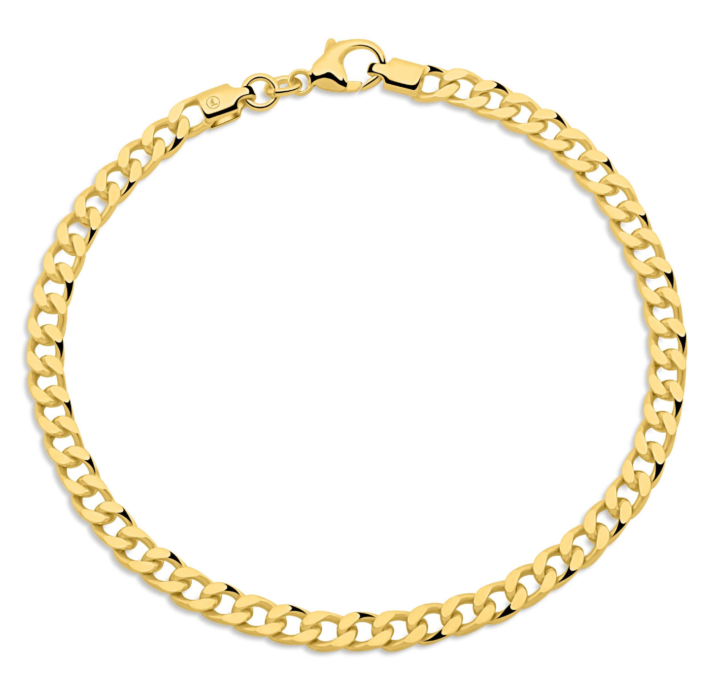 Panzerarmband 4 mm 585er Vergoldet