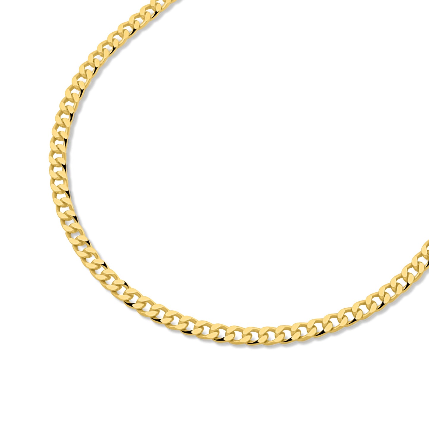 Panzerkette 4 mm 585er Vergoldet