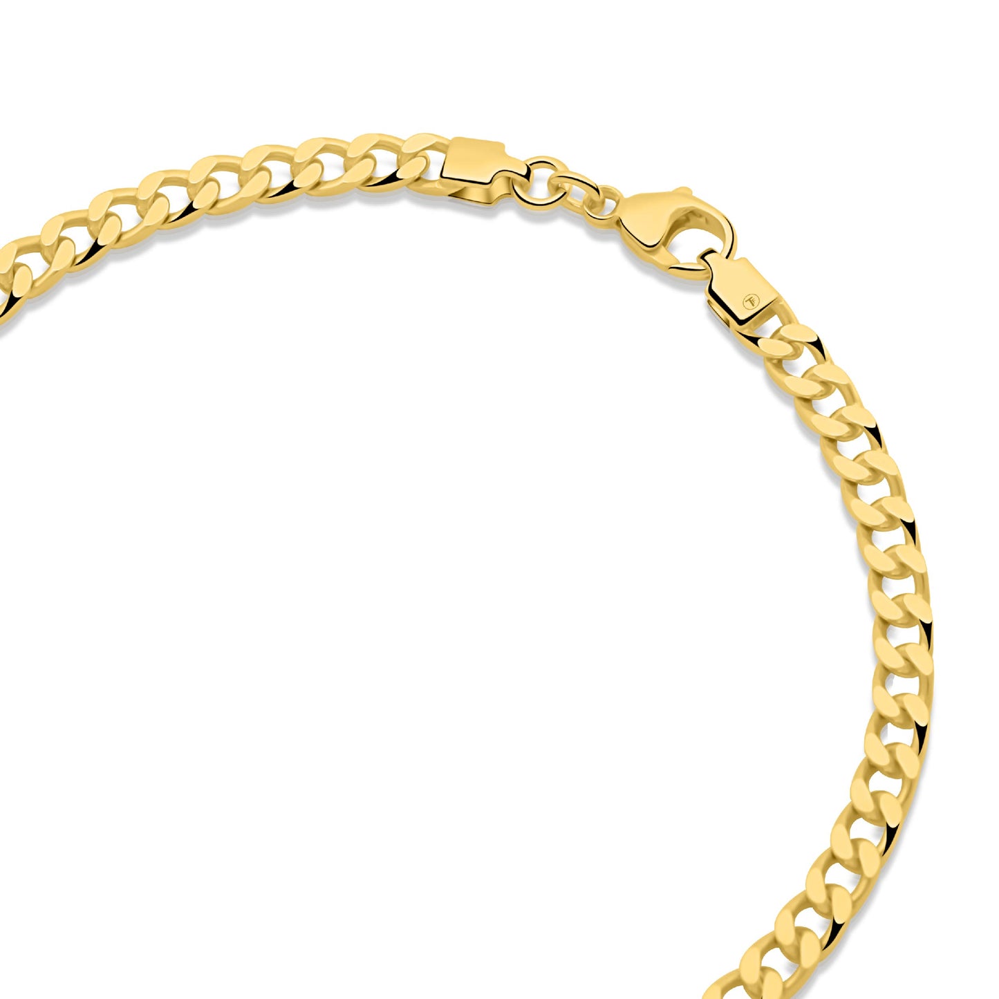 Panzerkette 4 mm 585er Vergoldet