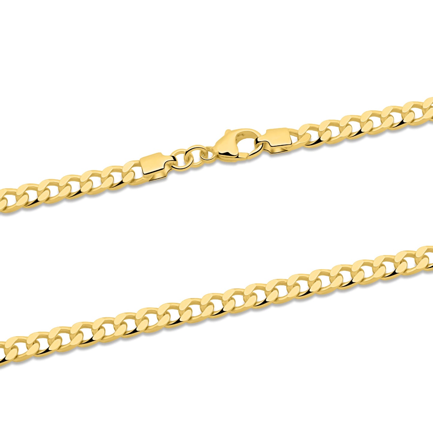 Panzerkette 4 mm 585er Vergoldet