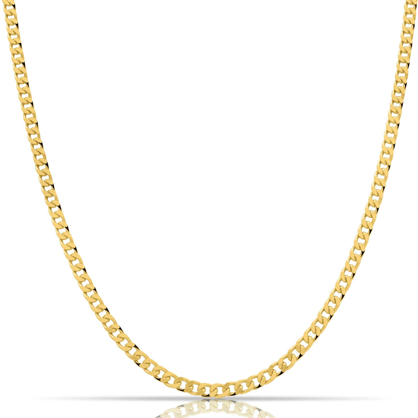 Panzerkette 4 mm 585er Vergoldet