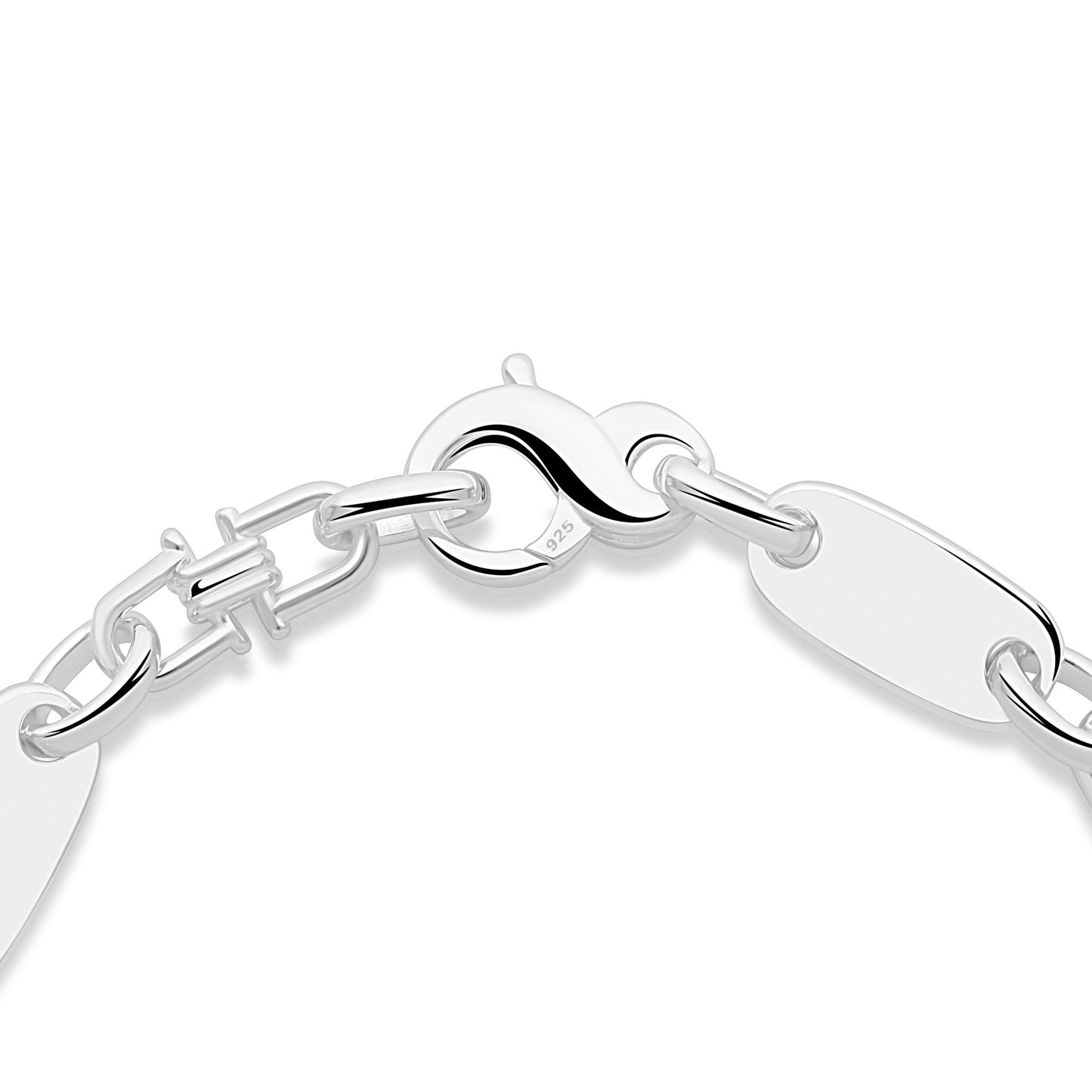 Plattenarmband 8mm 925er Silber