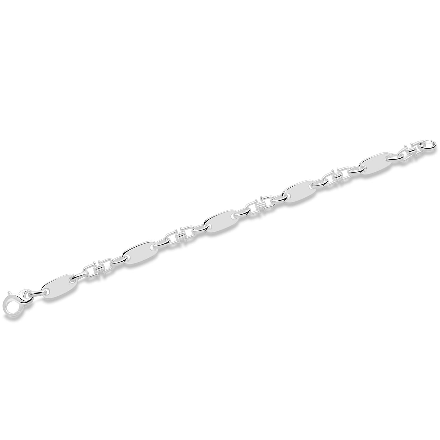 Plattenarmband 8mm 925er Silber