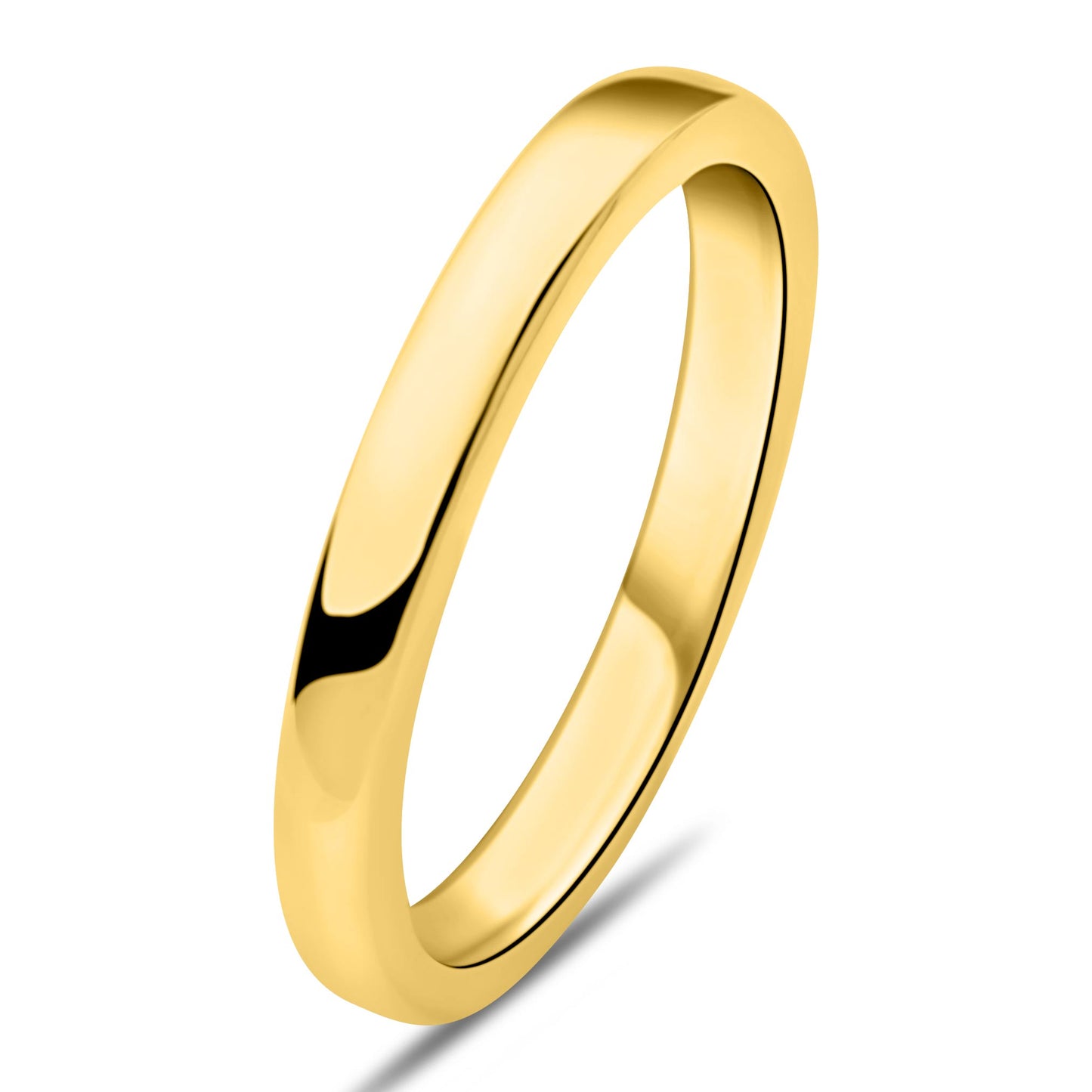 Bandring 3mm 14 Karat Vergoldet Massiv