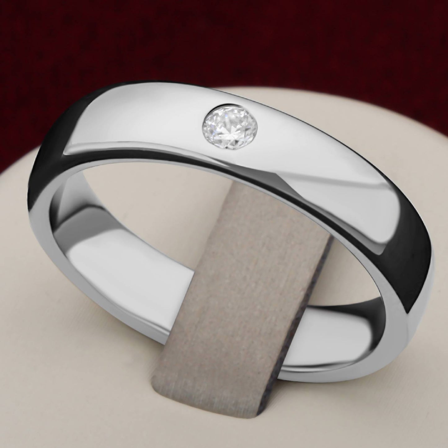 Ring 5mm Zirkonia Weiß 925 Silber Massiv