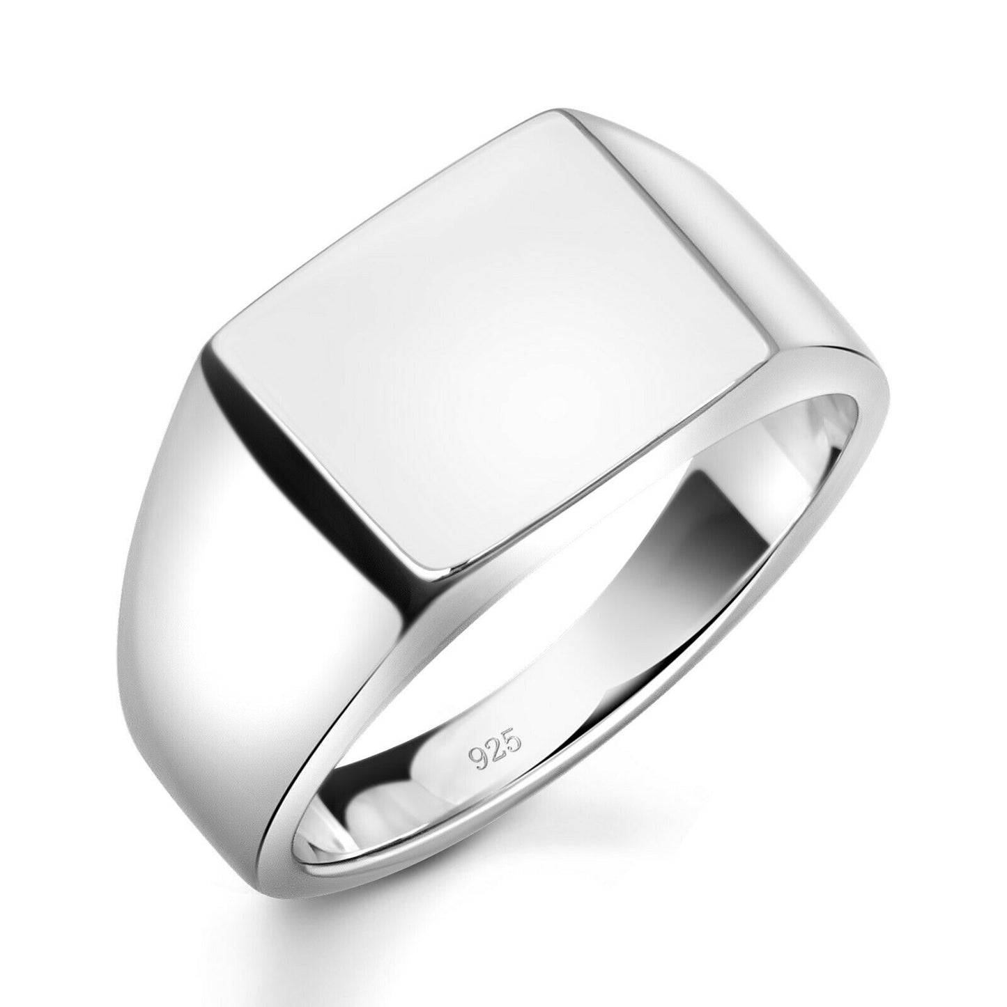 Siegelring Schlicht 925er Sterling Silber Massiv