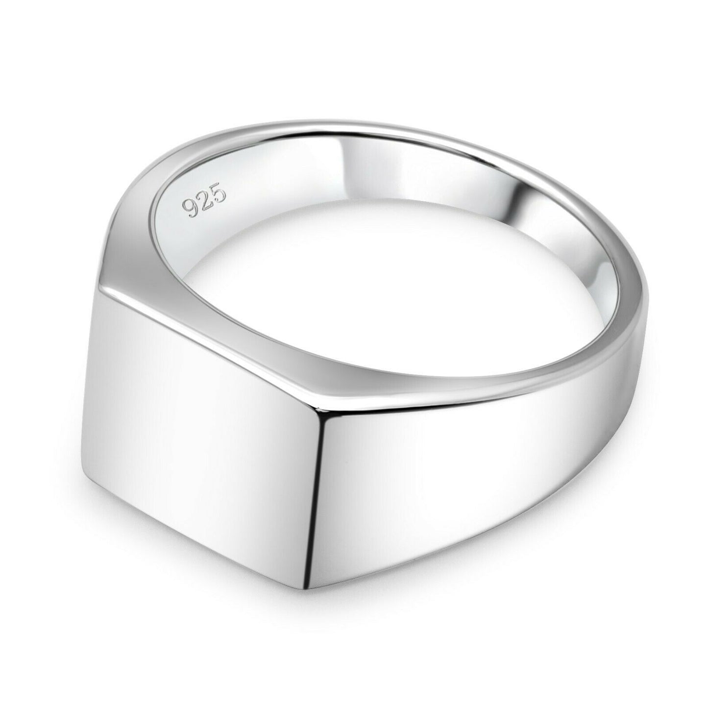 Siegelring Schlicht 925er Sterling Silber Massiv