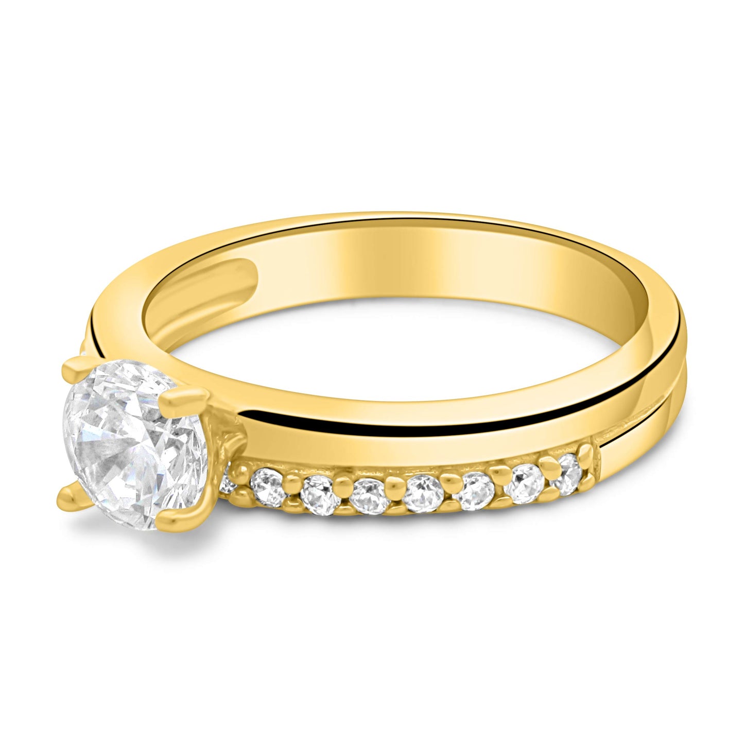 Solitär-Ring 585er Vergoldet