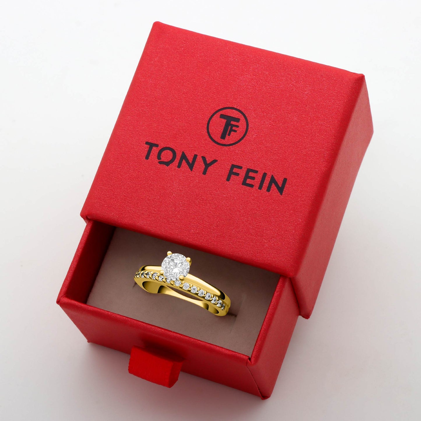 Solitär-Ring 585er Vergoldet