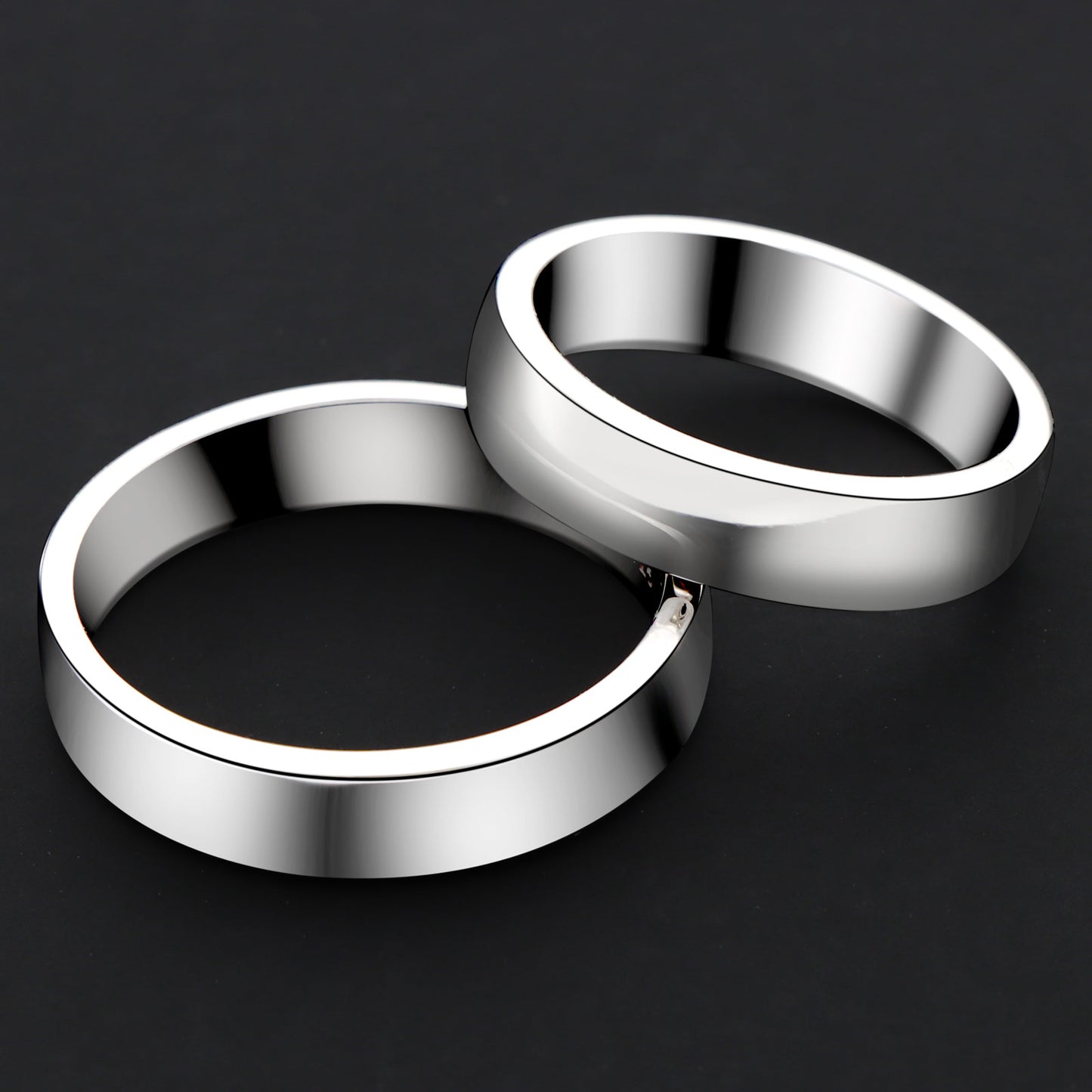 Ring Schlicht 5mm Massiv 925er Silber Rhodiniert