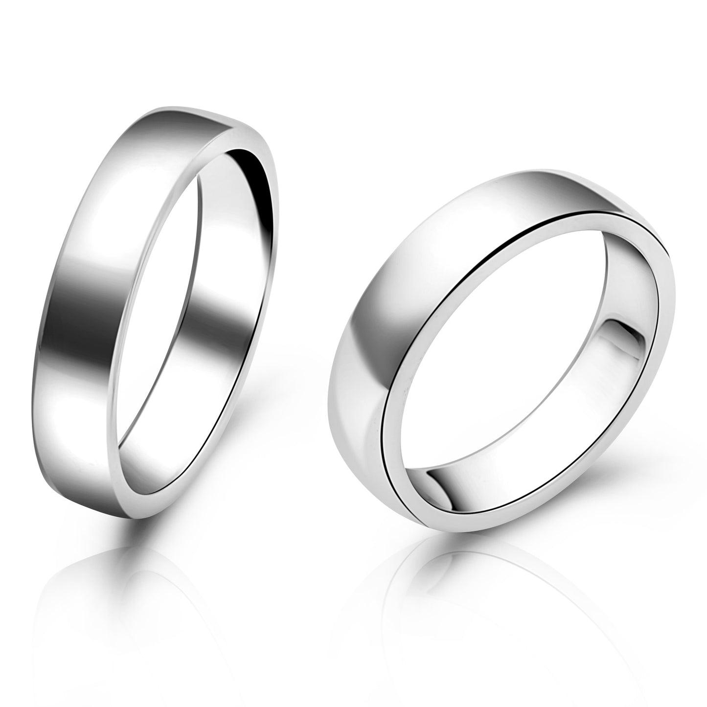 Ring Schlicht 5mm Massiv 925er Silber Rhodiniert
