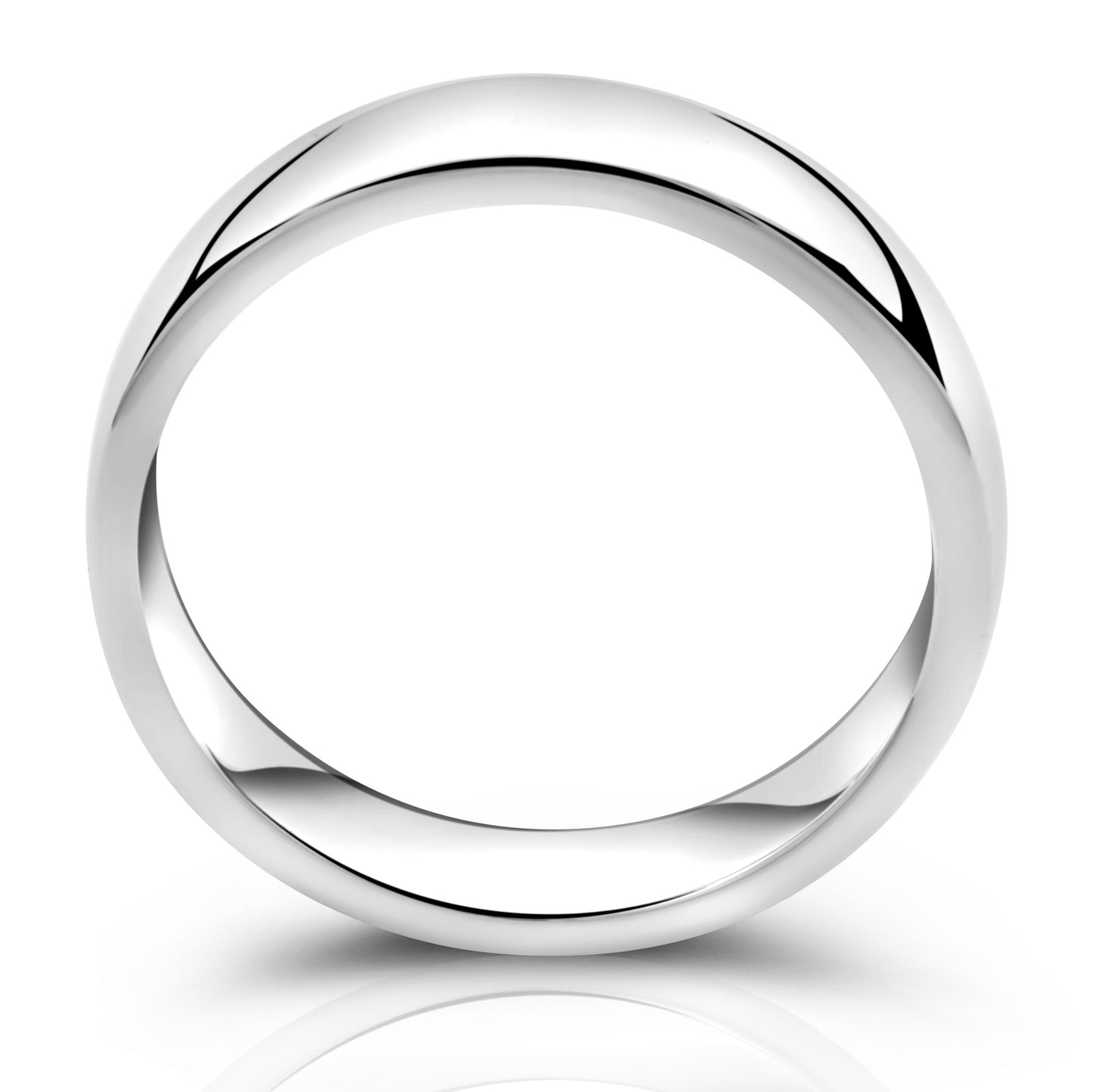 Ring Schlicht 5mm Massiv 925er Silber Rhodiniert