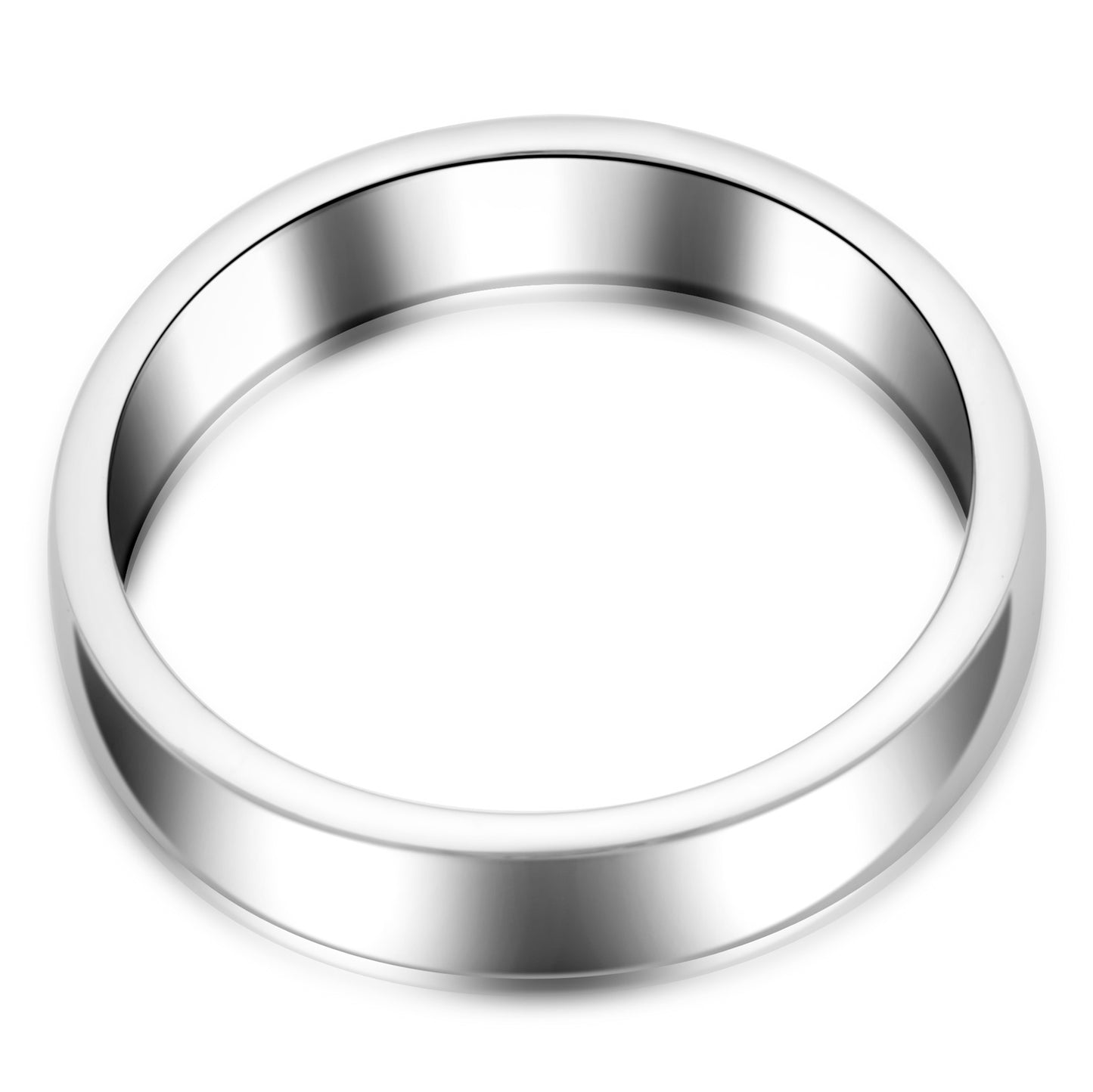 Ring Schlicht 5mm Massiv 925er Silber Rhodiniert