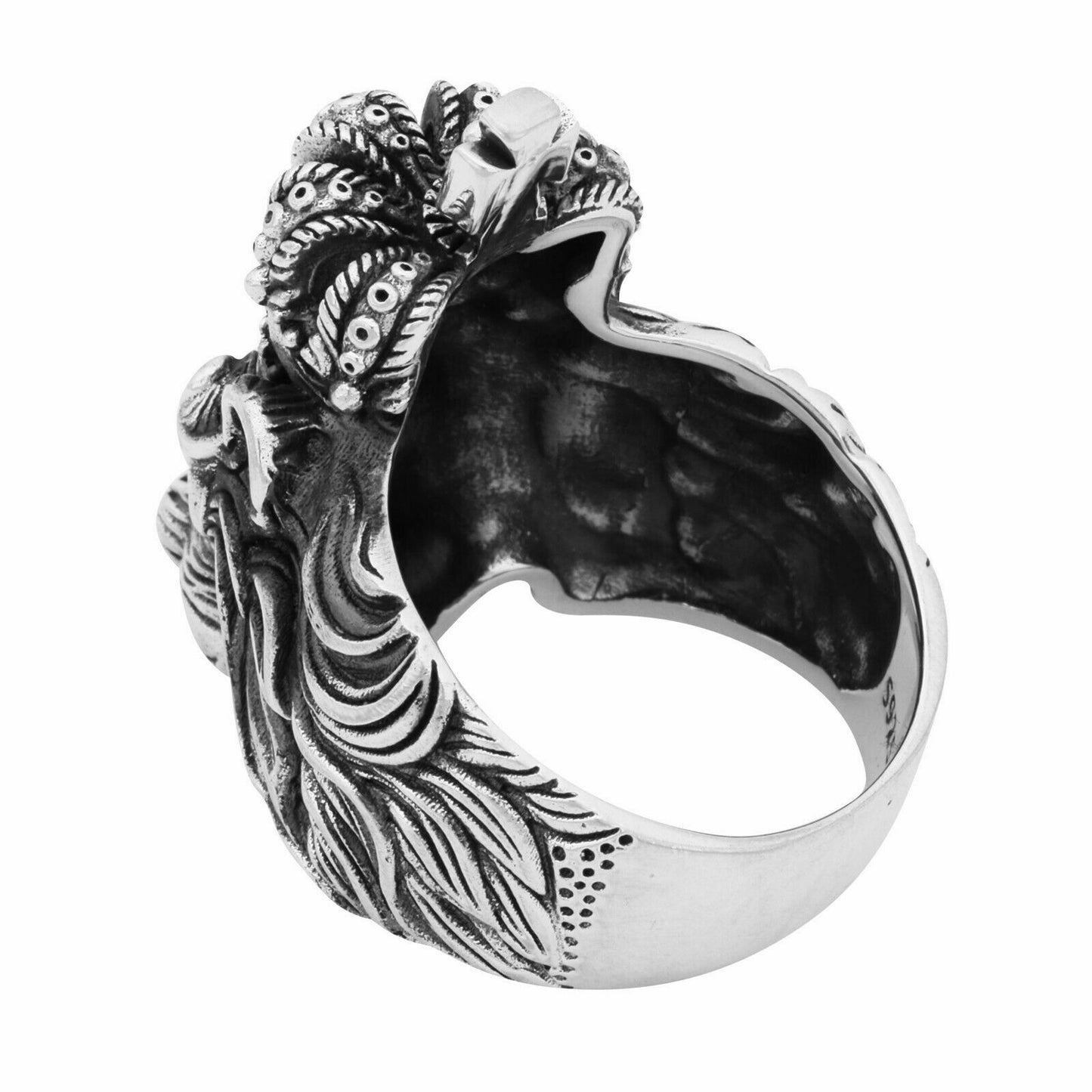 Ring Löwe mit Kronie 925 Silber Oxidiert