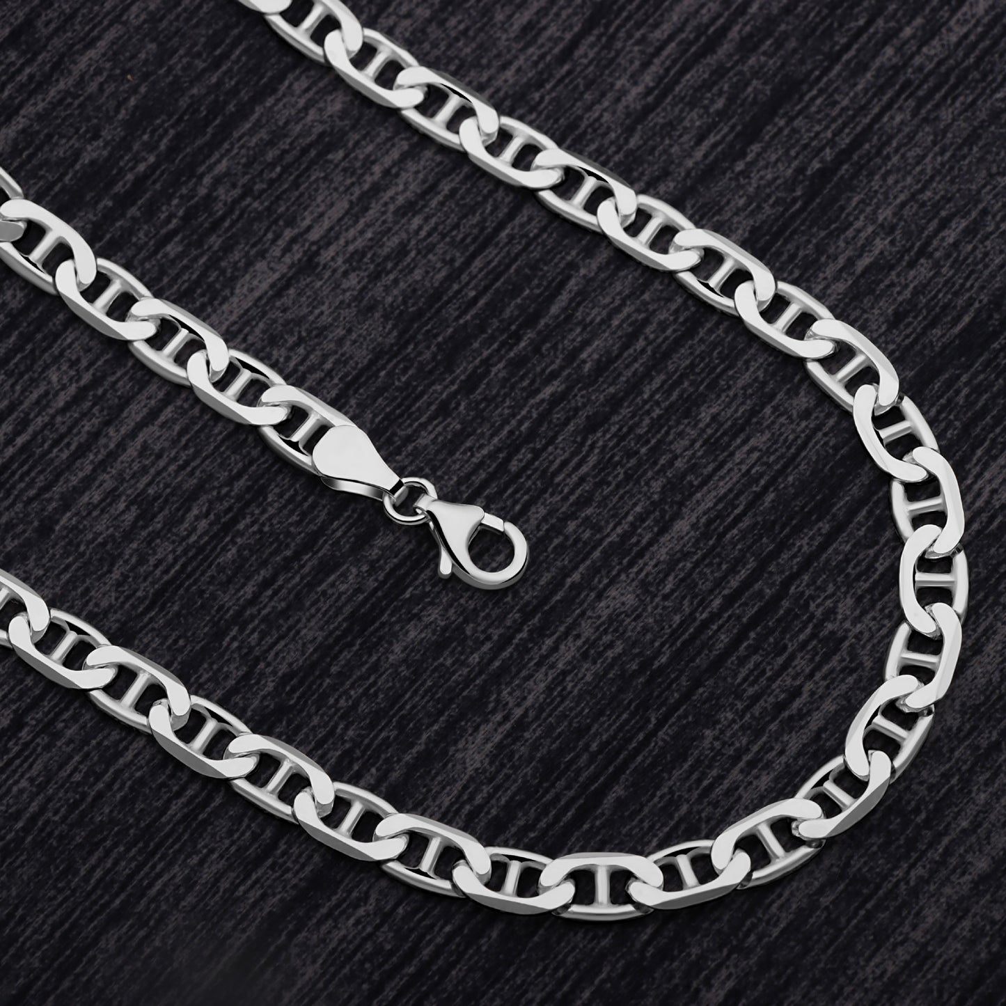 Stegpanzerarmband 5,5 mm 925er Sterling Silber Massiv