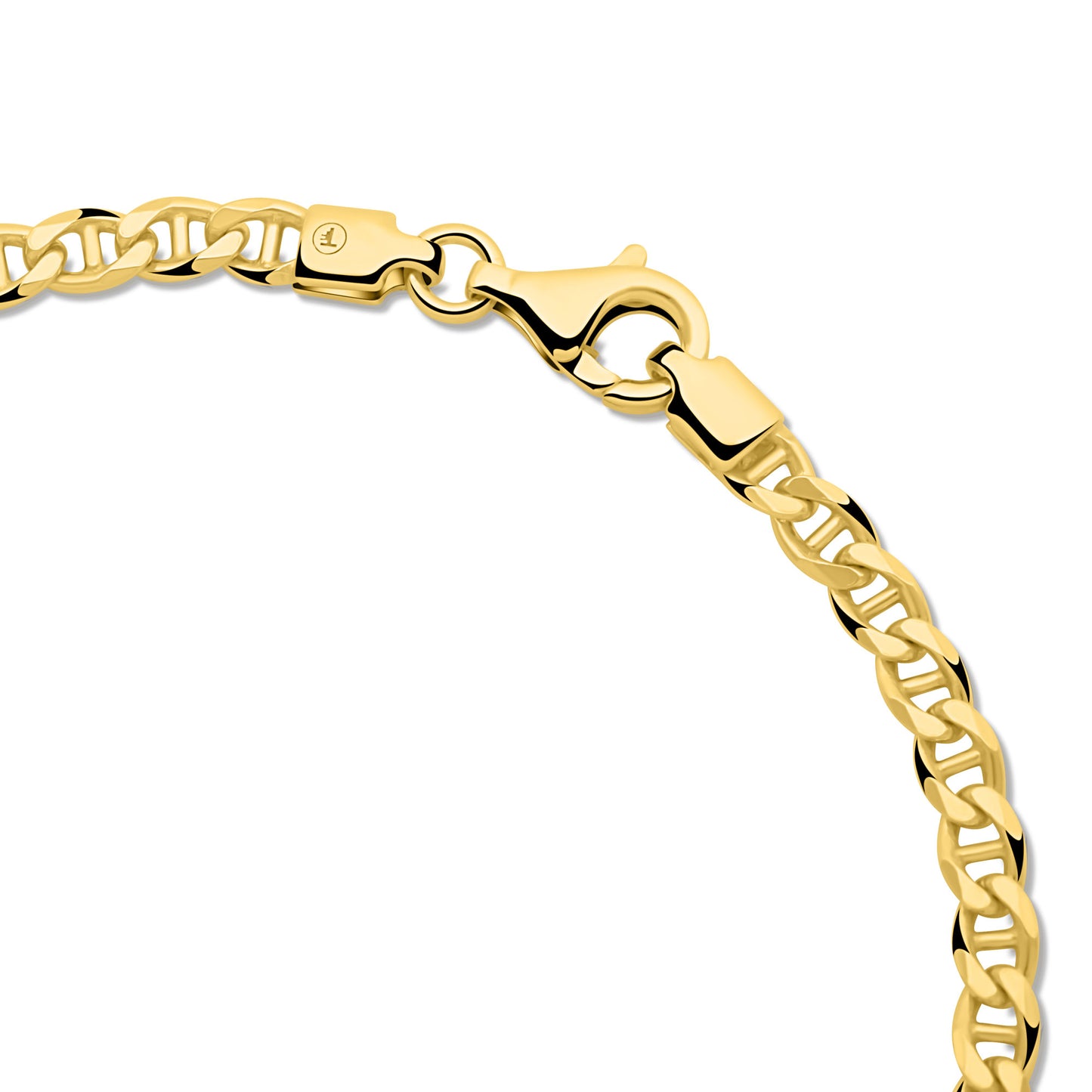 Stegpanzerarmband 3,5mm 585er Vergoldet