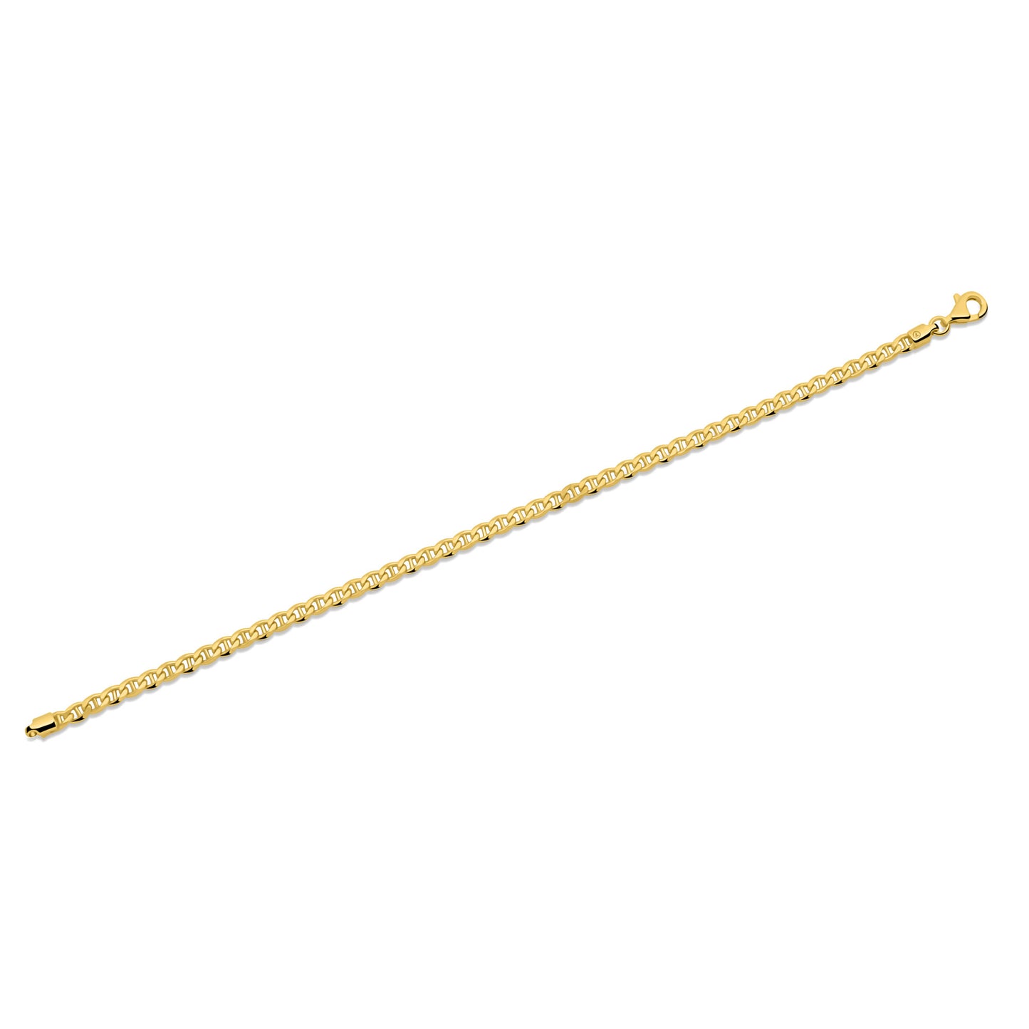 Stegpanzerarmband 3,5mm 585er Vergoldet