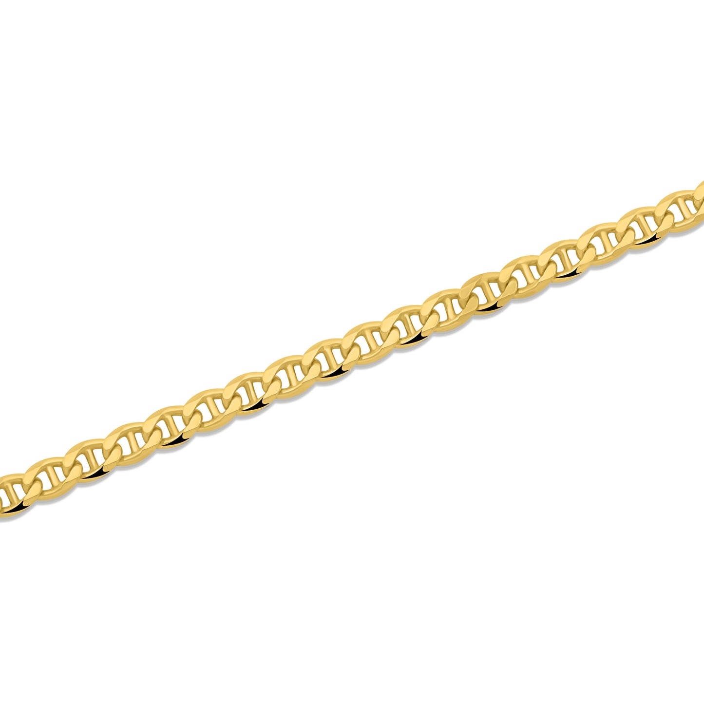 Stegpanzerarmband 3,5mm 585er Vergoldet