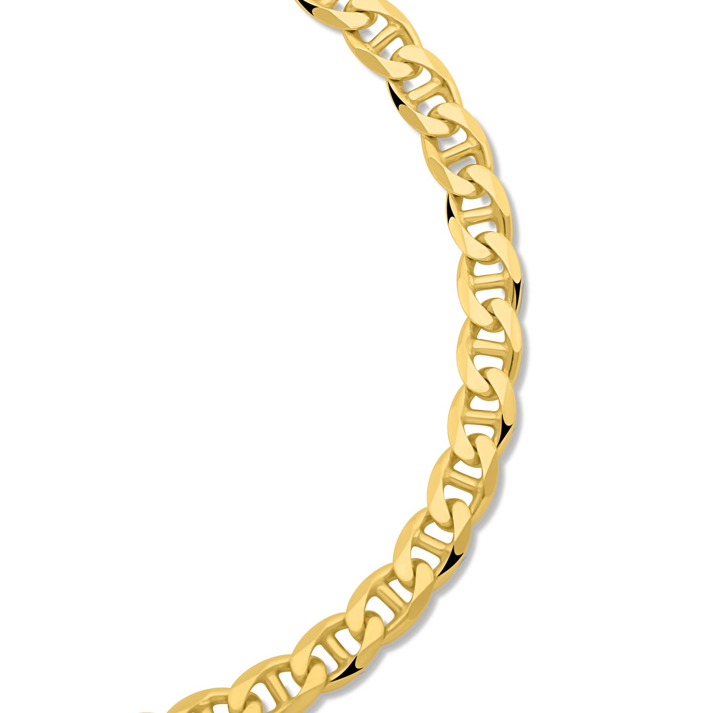 Stegpanzerarmband 4,5 mm 585er Vergoldet