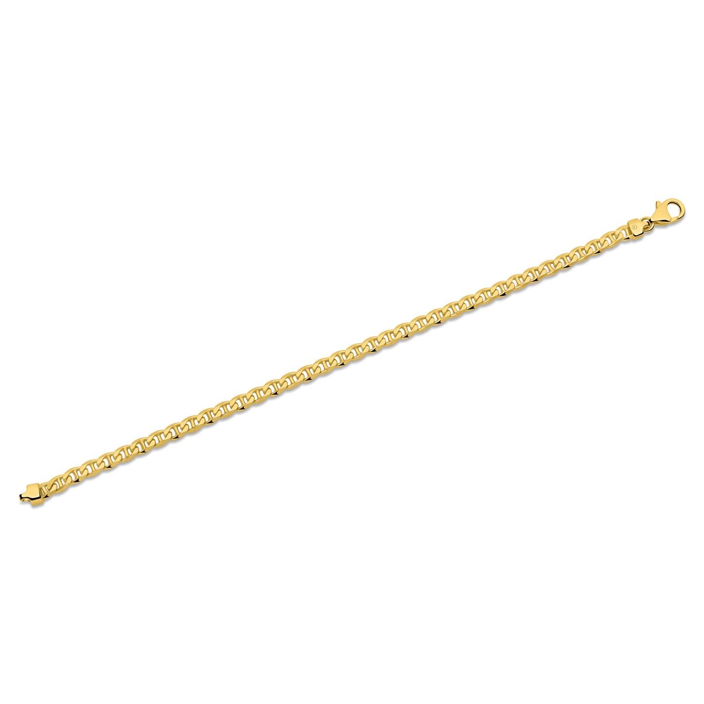 Stegpanzerarmband 4,5 mm 585er Vergoldet