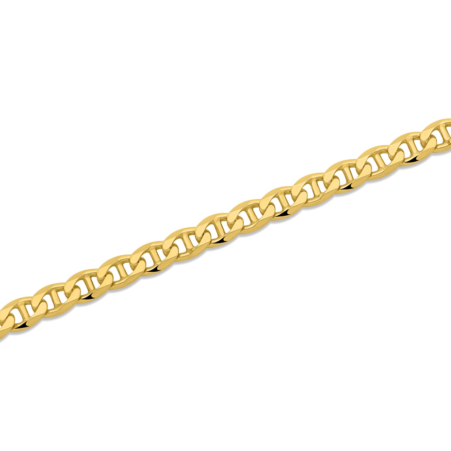 Stegpanzerarmband 4,5 mm 585er Vergoldet